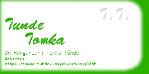 tunde tomka business card
